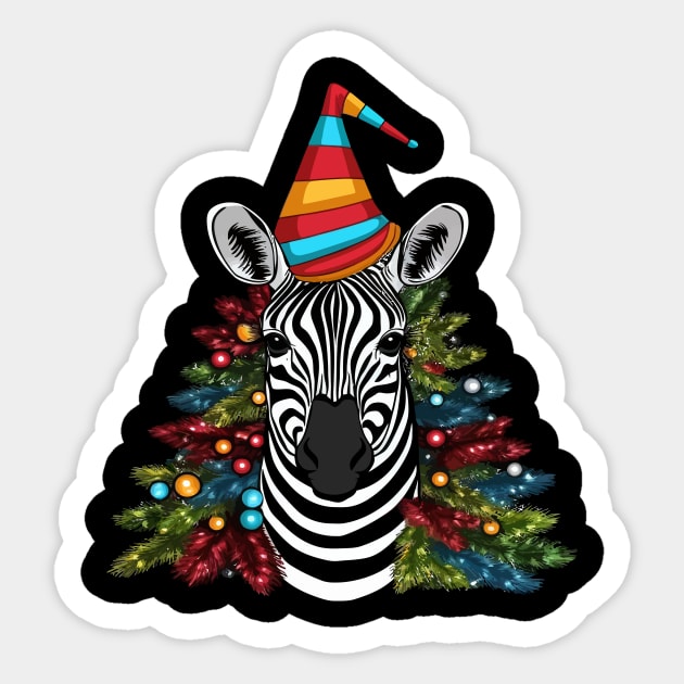 Zebra Christmas Sticker by JH Mart